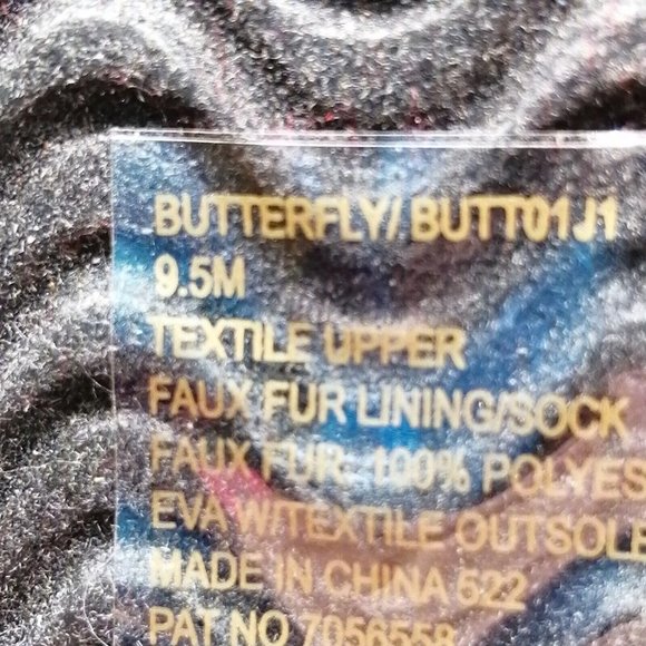 Madden Girl Womans Butterfly Slide Sandal‎ Red Buffalo Check Faux Fur 9.5M NEW - Picture 9 of 9